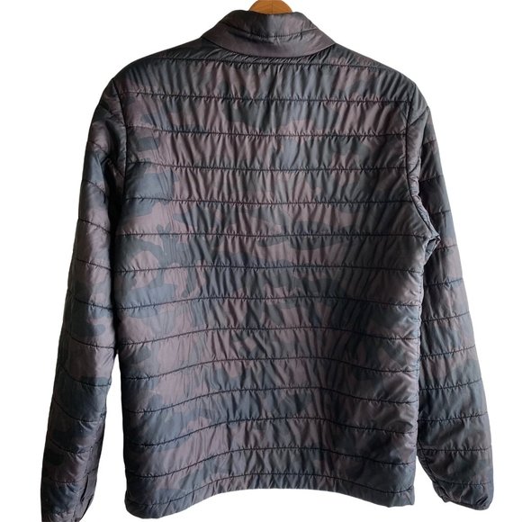 Joe Fresh Women’s Puffer Jacket Size S/P Black Camo Full Zip Pockets Lightweight - Picture 2 of 13